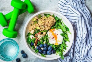 alimentación y gimnasio