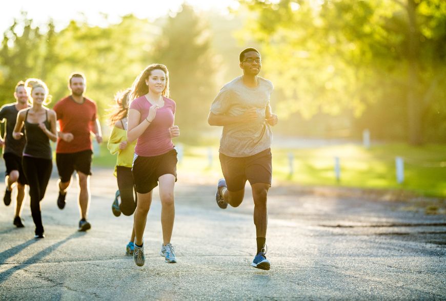 correr en grupo